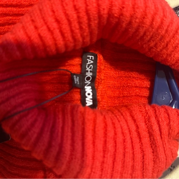 Fashion Nova Vibrant Red Knit Dress - Picture 2 of 3